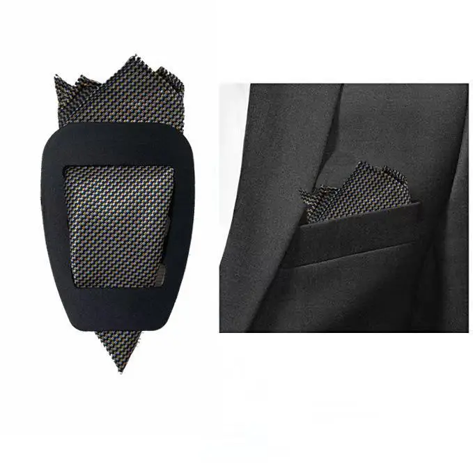 Fashion Pocket Square Holder Handkerchief Keeper Organizer Man Prefolded Handkerchiefs 8Pcs