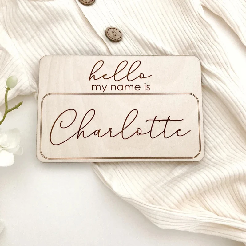 Worgeous 6pcs Newborn Baby Name Stickers Newborn Name Tags Lovely Infant Hello Stickers Kids Diy Decoration Scrapbooking Diary Albums Announcement