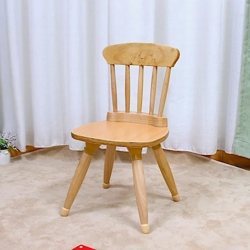 Home Furniture Kindergarten Children's Chair Learning Writing Stool Solid Wood Student Early Education Nursery Baby Back Chair S