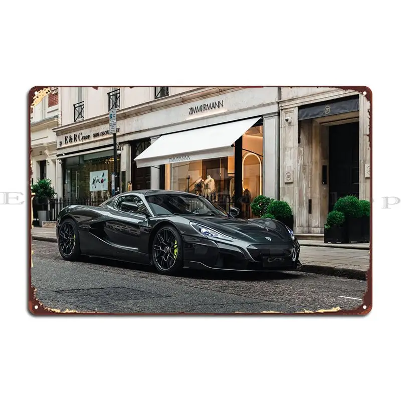 Rimac Nevera London Street Targa In Metallo Arrugginito Club Soggiorno Personalizza Targhe Targa In Latta Poster