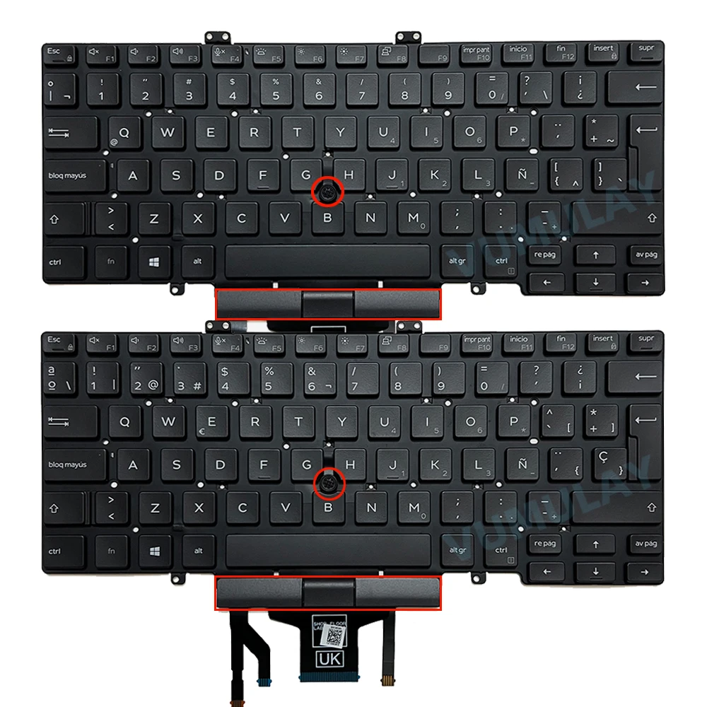 Clavier Français Rétroéclairé Pour Dell Latitude 5404/5414/7204/7404 Rugged - Neuf, Réf 087HX3