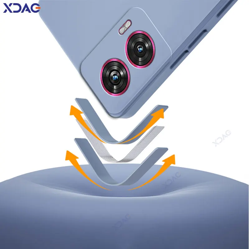 Enhanced Liquid Silicone Shockproof Phone Case - Soft 360° Protection, Original Square Design