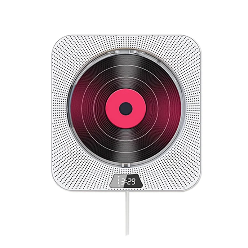 휴대용 CD 플레이어 블루투스 CD 스피커, 디지털 디스플레이 스테레오 스피커, 벽 마운트 음악 플레이어, 학생 영국 플러그