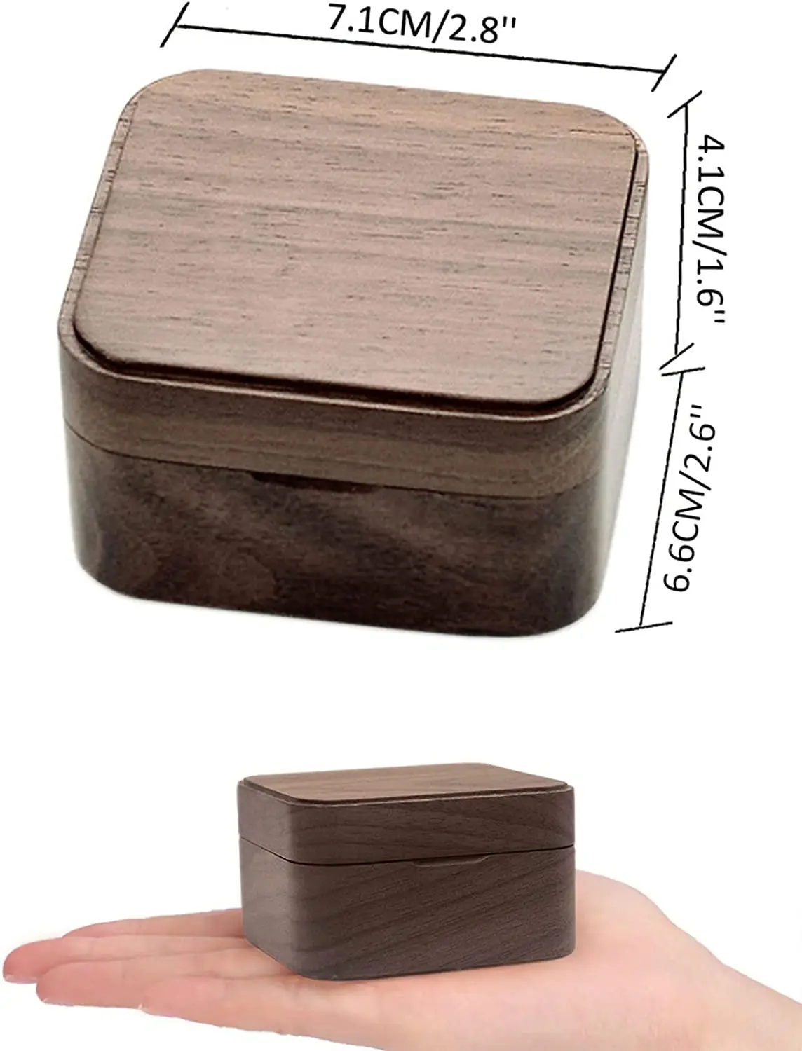 Sinzyo Here Comes The Sun Music Box Vintage Musical Boxs Gift for Birthday Valentine's Day Christmas Day Musical Note Walnut Box