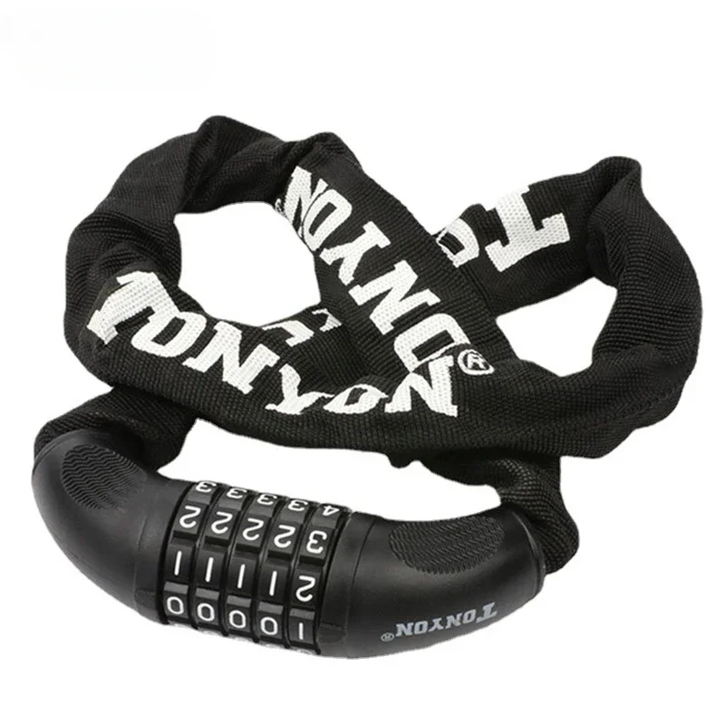

Mountain Bike Password Lock, Motorcycle Chain Lock, Security and Anti-theft Five Digit Password Chain Lock Bike Accessories