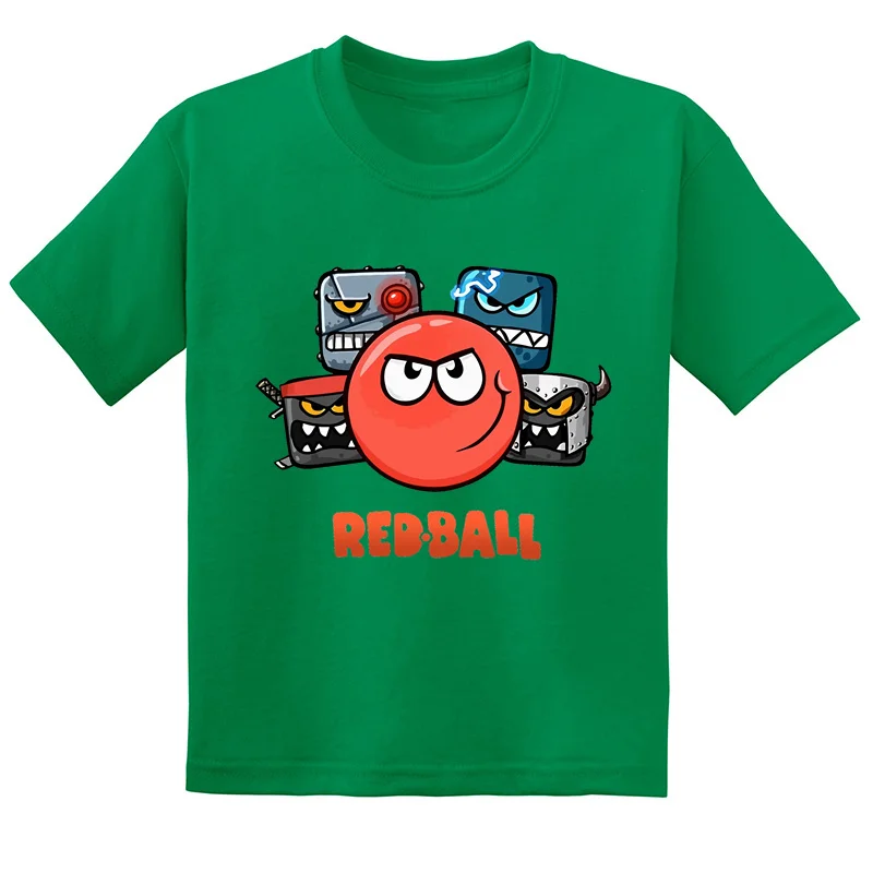 Hot Sale Red Ball 4 Print Cartoon Kids T-shirt Funny Baby Boys Girls Clothes Summer Fashion Children Cotton Short Sleeve T shirt 3