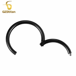 Titanium Allergy - Free Hinged Segment Hoop for Lip, Nose, Septum, Ear, Tragus, Cartilage, and Rook Piercings (1.0X10mm)