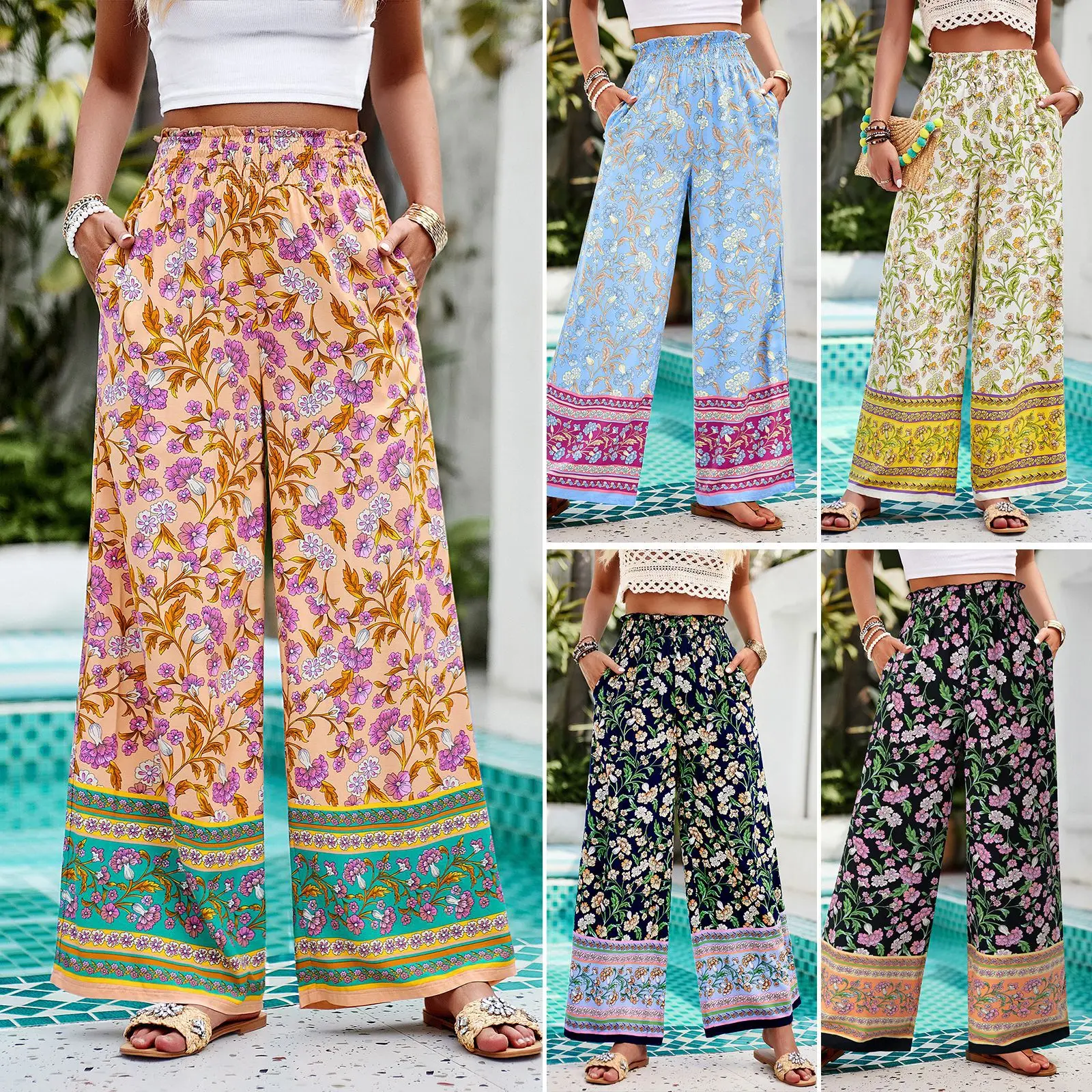 

Women's Casual Printed Pants Spring and Summer Clothing Temperament