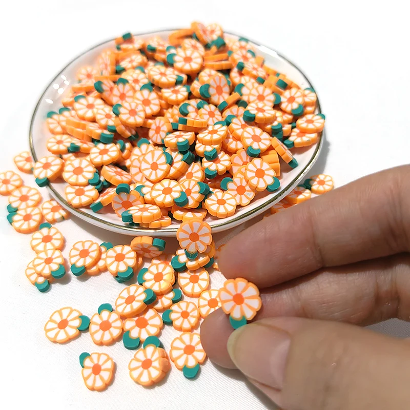 

500g/Bag 10mm Mix Color Flower Smile Face Fruit Shape Polymer Clay Spacer Loose Slice POLYM CLAY SPRINKL