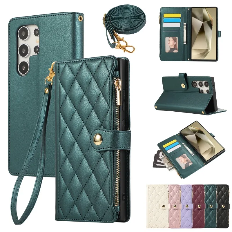 Luxurious Crossbody Leather Phone Case & Wallet Cover