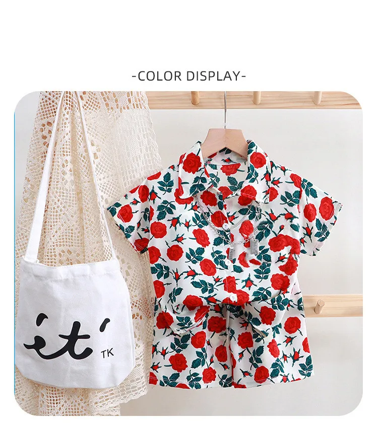 2PC Summer Baby Boys Clothes Set Children Boys Cartoon T-shirts + Shorts  Beach Outfits Kids Boys Tracksuits Vacation Suits