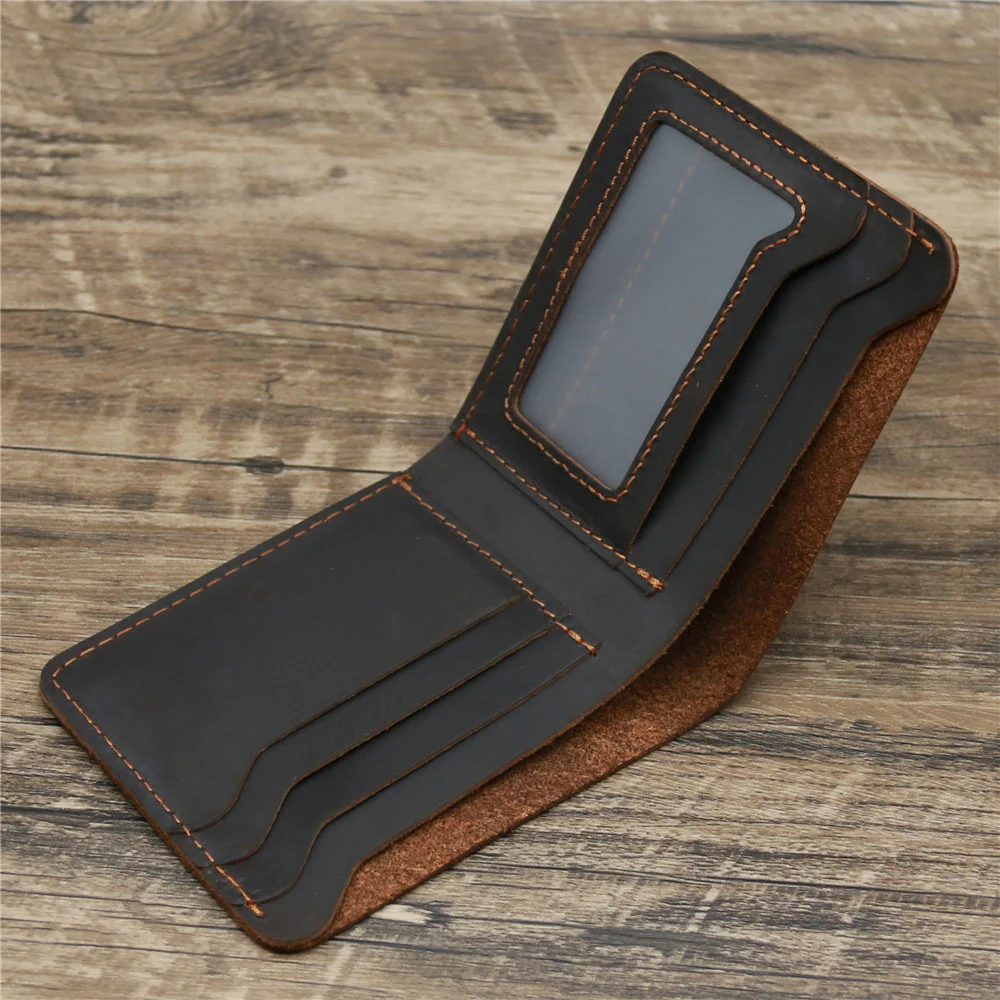 Retro Slim Genuine Leather Men’s Wallet with RFID Protection