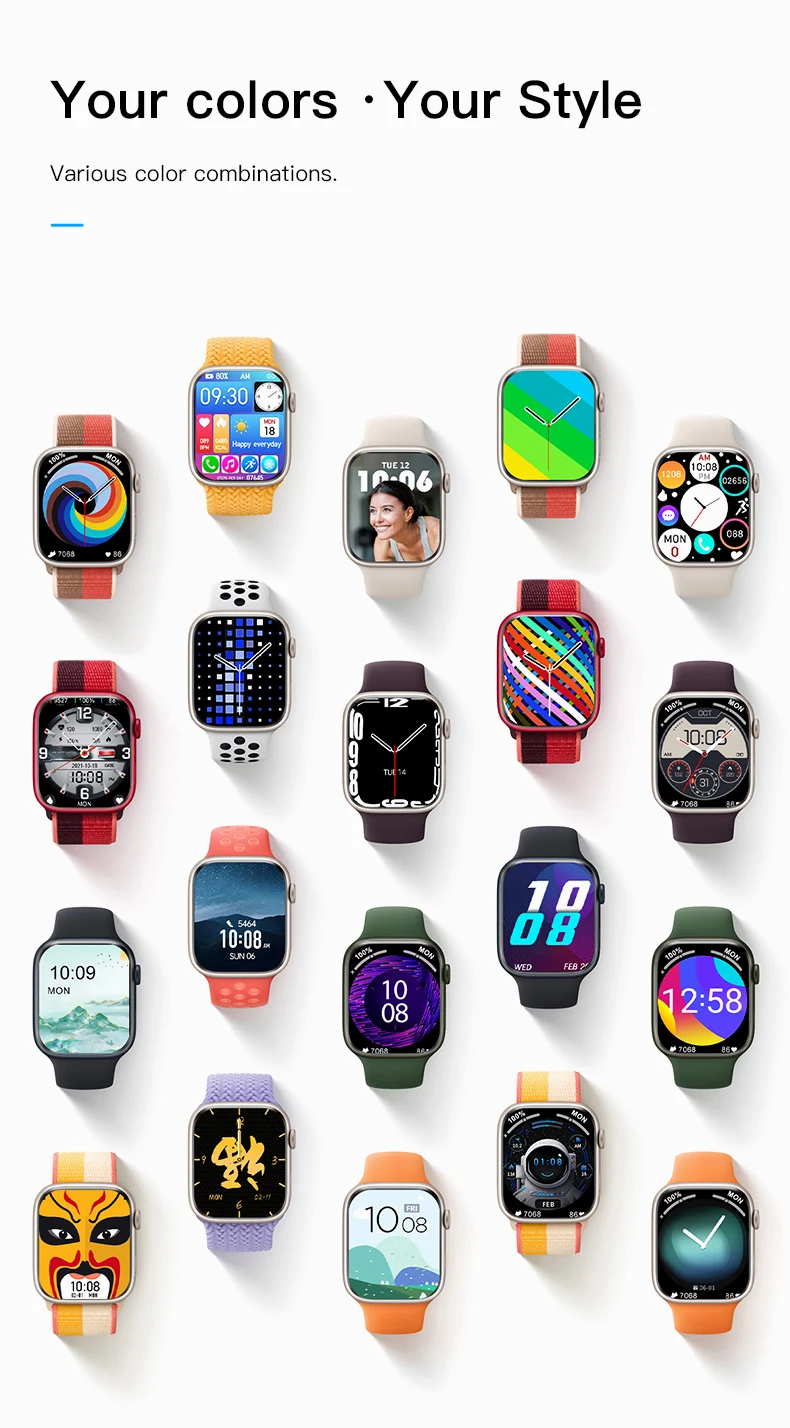 2022 NEW Smartwatch Bluetooth Calls Smart Watch For Men Women Sport Fitness Bracelet Custom Watch Face Sleep Heart Rate Monitor