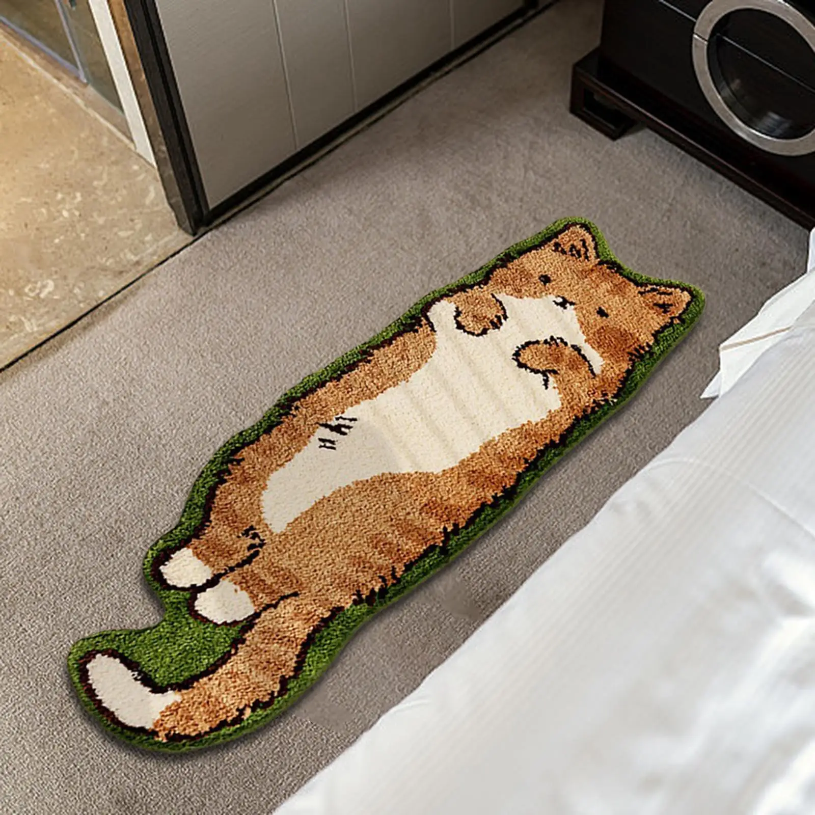 Cat Bedroom Mat Funny Non Slip Cartoon Floor Mat for Kitchen Corridor Indoor