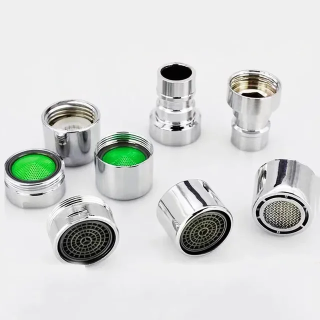 2ชิ้นก๊อกน้ำห้องครัวตัวกรองกันน้ำกระเด็นแกนตาข่ายเต้าเสียบประหยัดน้ำอุปกรณ์เสริมก๊อกน้ำห้องครัว 1