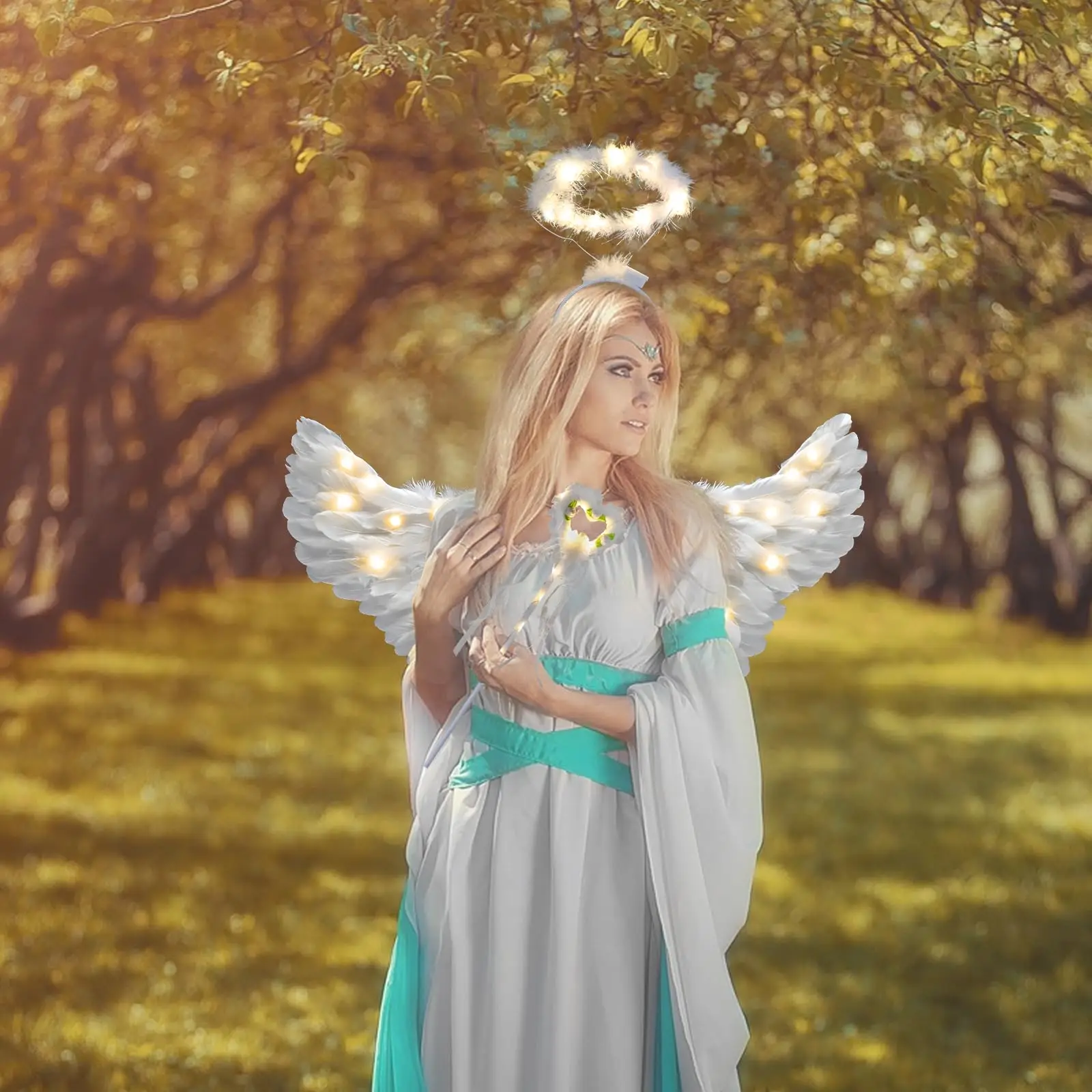 MyGiftHome 31.5" LED Light Up Angel Wings Set