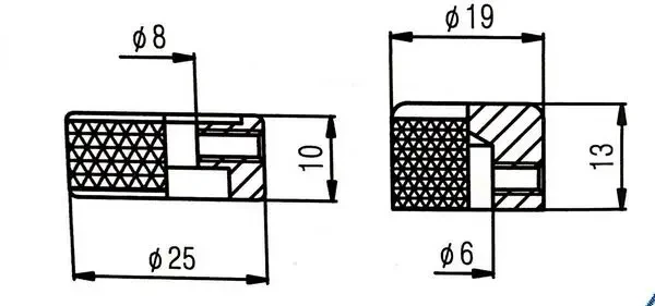 1-teiliger konzentrischer Doppelsteuerknopf für Gitarren, NC004 CR/BN/BK/GD – Detail 1