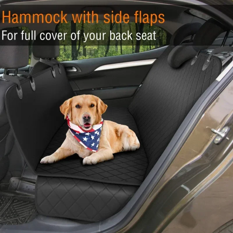 Dog Car Seat Cover Travel Mat Hammock for Small Medium Large Dogs Car Rear Back Seat 100% Waterproof
