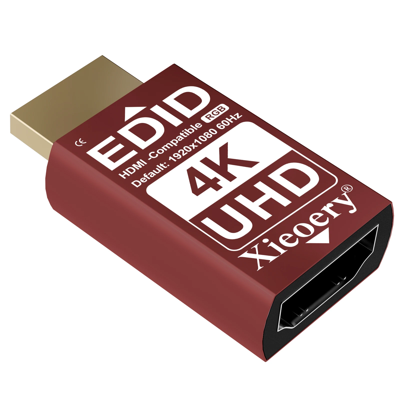 4K HDMI EDID Emulator 3840x2160@60Hz for Remote Desktop/KVM/Headless Server/GPU Rigs, Stable Output & Multi-Res Support