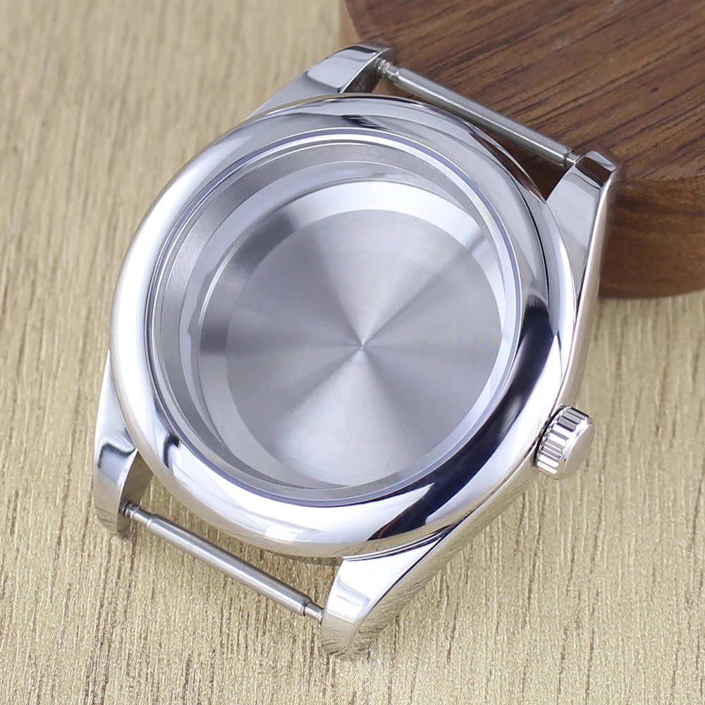 Fashion Round Edge Watch Case with Sapphire Glass - Waterproof, 36mm/39mm, 28.5mm Dial Compatibility