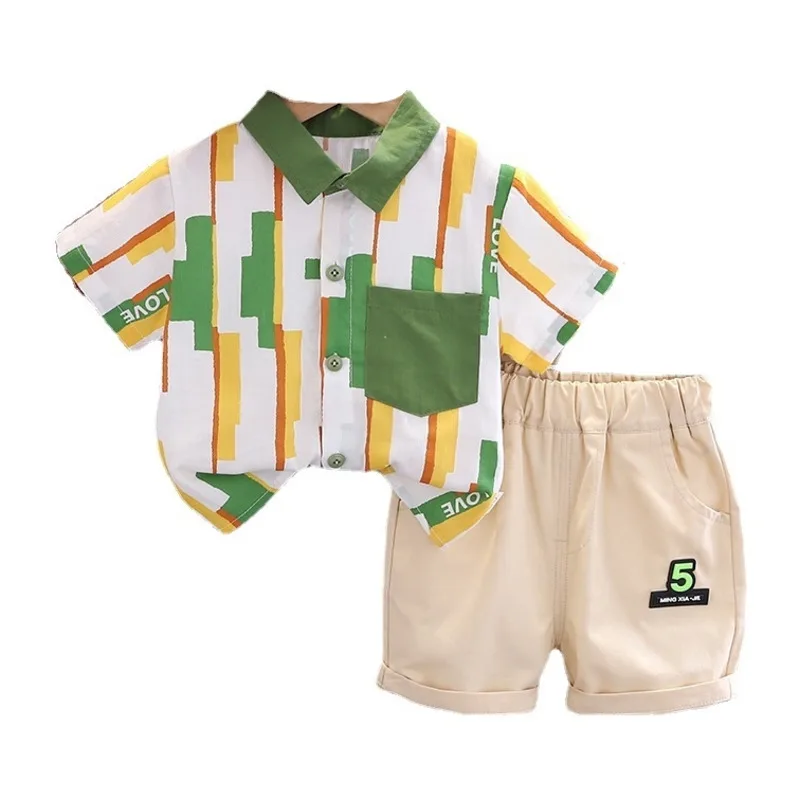 

New Summer Baby Clothes Suit Children Boys Fashion Shirt Shorts 2Pcs/Sets Toddler Casual Costume Kids Outfits Infant Tracksuits