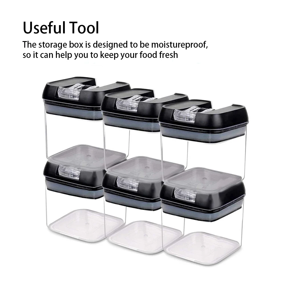 

6 Pieces Set Cereal Storage Box 500ml Leakproof Case Organizer Accessories