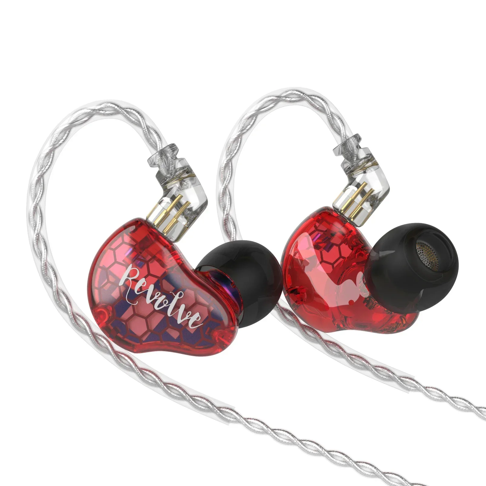 RevoNext RH-216 1DD+2BA IEMs HIFI Wired in Ear Earphones Stereo Balance Adjustment Monitors Headphone for Gaming HiFi Fancier
