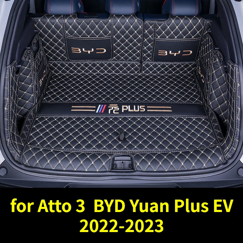 

Car Trunk Mats for BYD Atto3 Yuan Plus EV 2021 2022 2023 Trunk Protector Pad Storage Bags Cargo Liner Car Interior Accessories