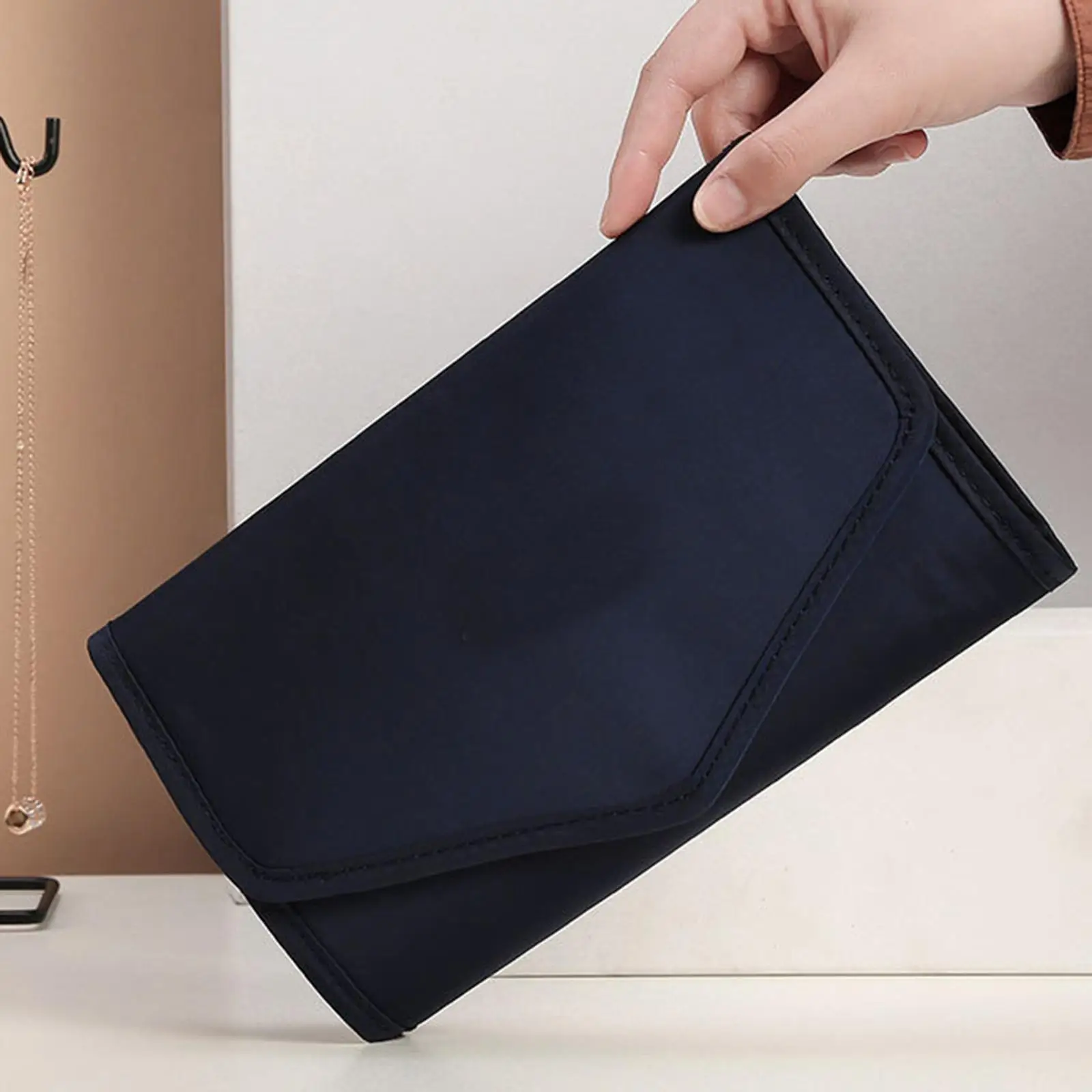 

Large Organizer Case Soft Jewelry Storage Bag for Necklaces Rings