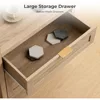 Rattan Nightstands  Bedside Table- Larger Night Stand with Type-C Charging Station,3 Drawers Storage - Boho Night Stands 6