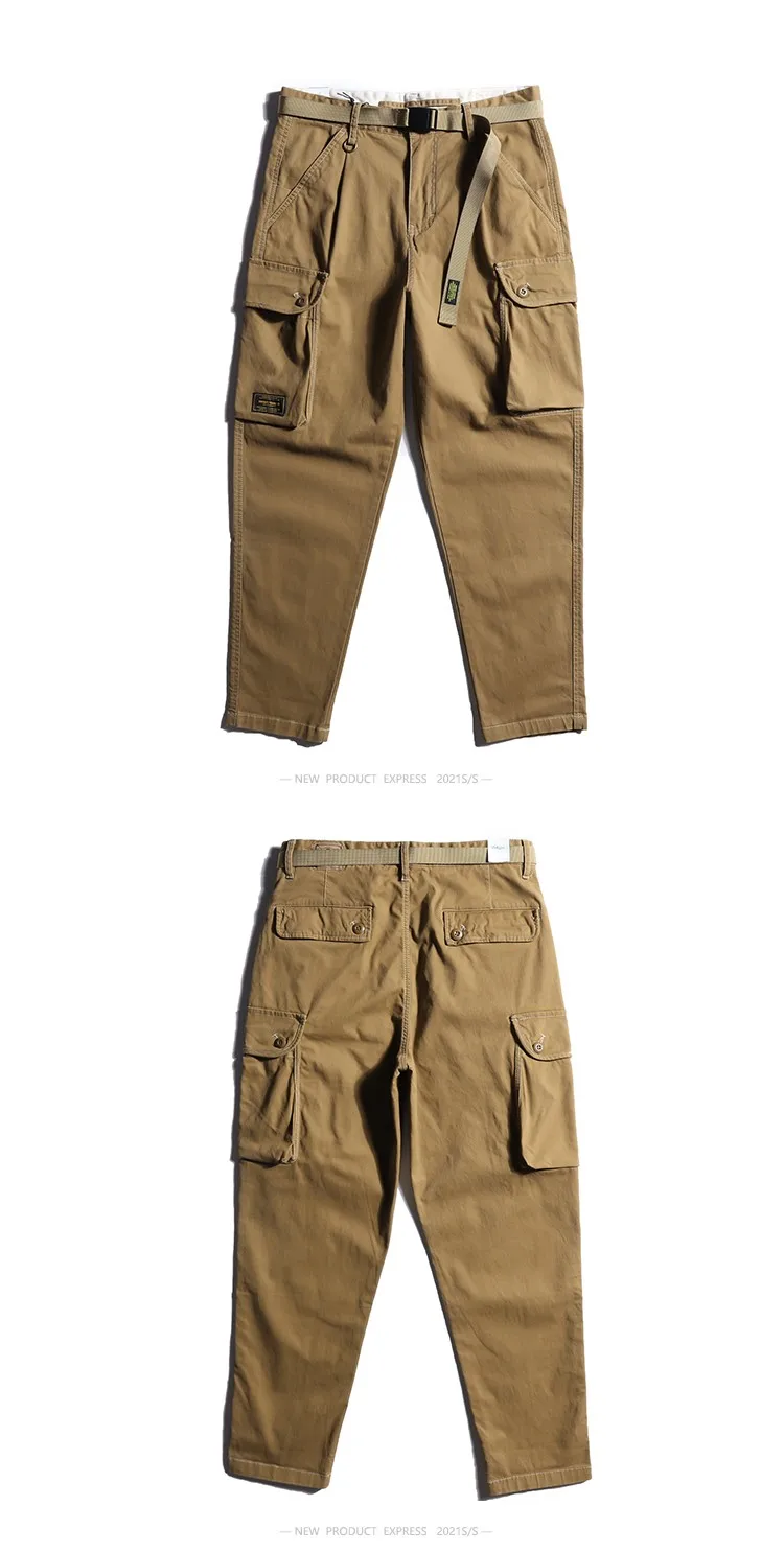 N-style Heavy Weight Retro Outdoor Men's Pocket Pants Cargo Casual Baggy Trendy Multi-Pocket