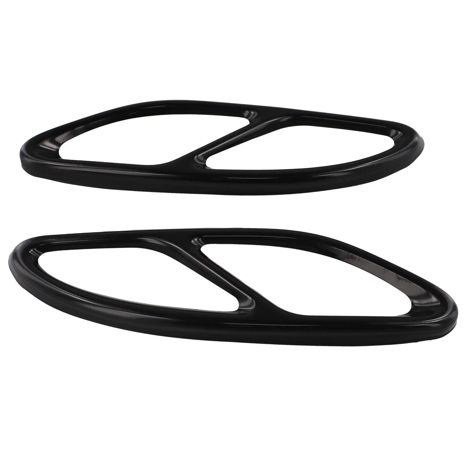 2x Car Exhaust Pipe Tip Muffler Cover Stainless Steel Black For Mercedes For Benz C E Class W205 Coupe W246 W212 W213 W176