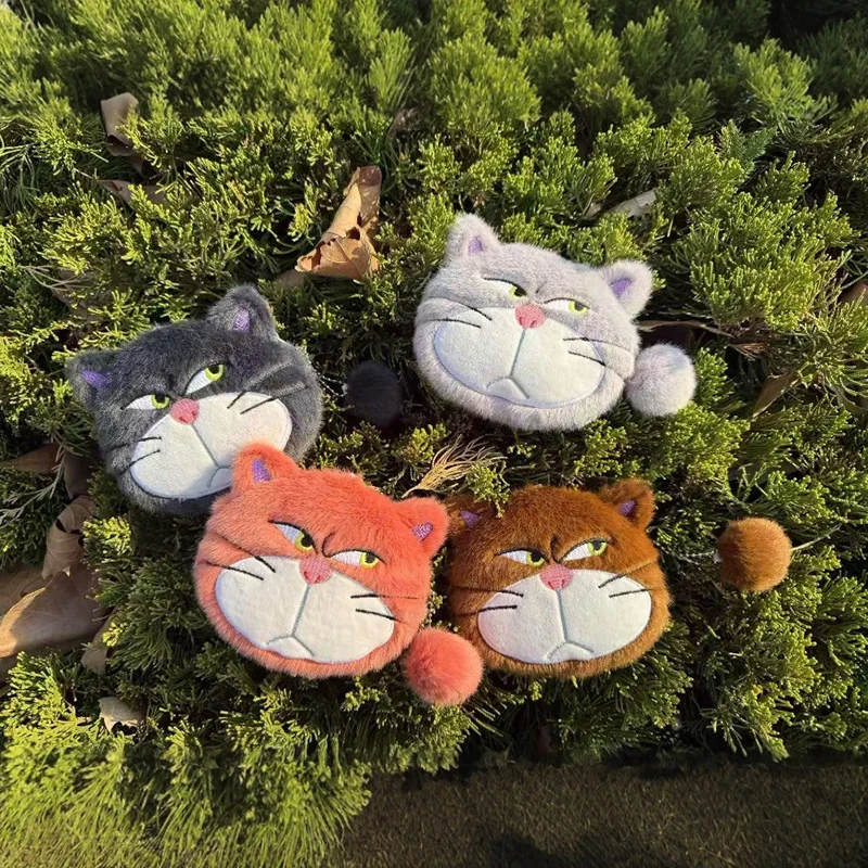 Cute Cartoon Cat Plush Coin Purse Keychain Earphone Storage Bag Backpack Hangings Ornament Gifts