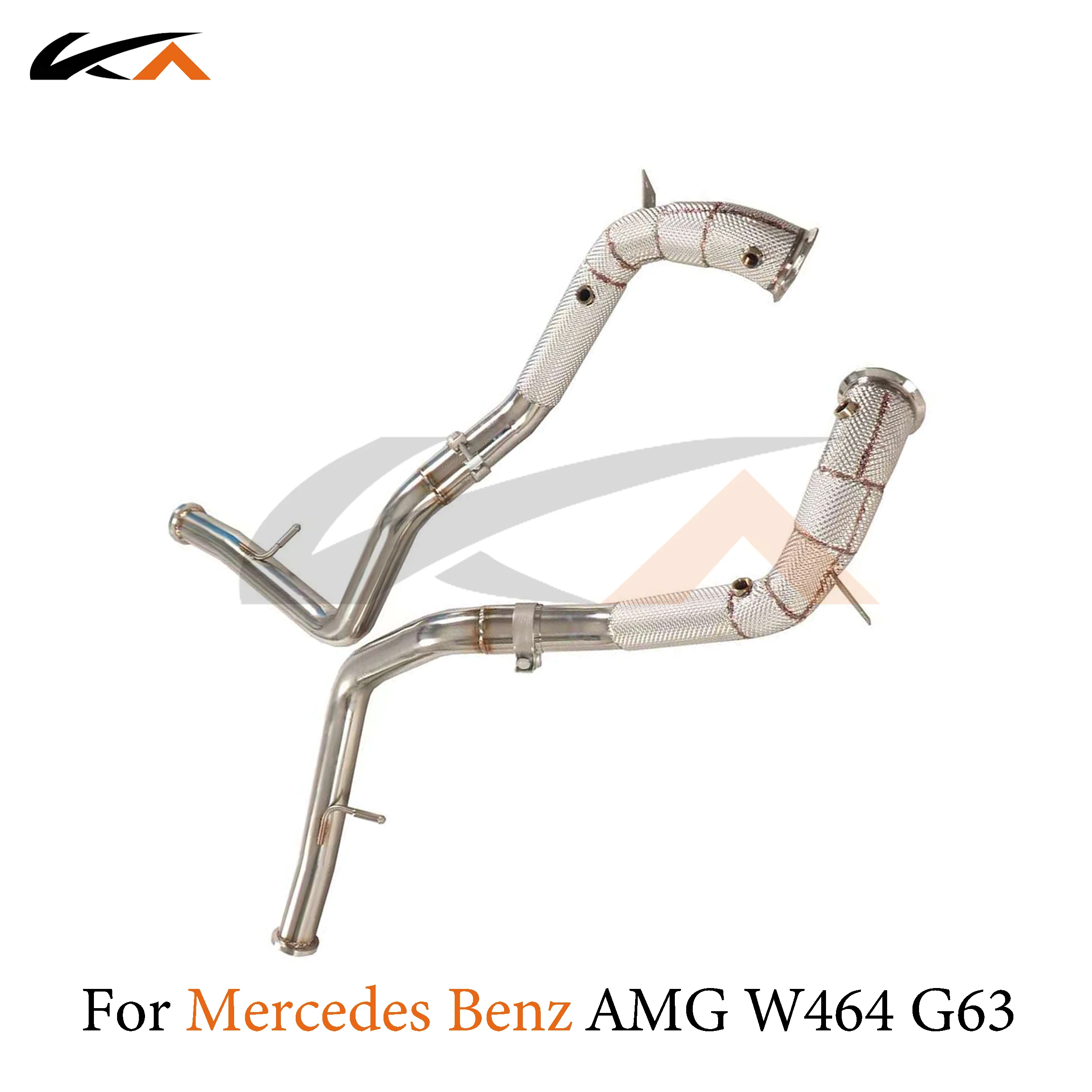 KA 튜닝 다운파이프 배기 스테인리스 스틸 헤더, 메르세데스 벤츠 AMG G63 W464 4.0T 성능 부품, 열 차폐 촉매