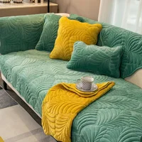 Nordic Soft Velvet Plush Quilted Sofa Towel Thicken Short Plush Sectional Sofa Cover Non-slip Couch Covers for Living Room 1