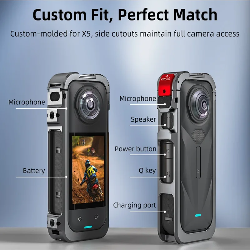 Insta360 X5 Aluminum Alloy Metal Cage Quick Release Screw Protective Cover | Singapore