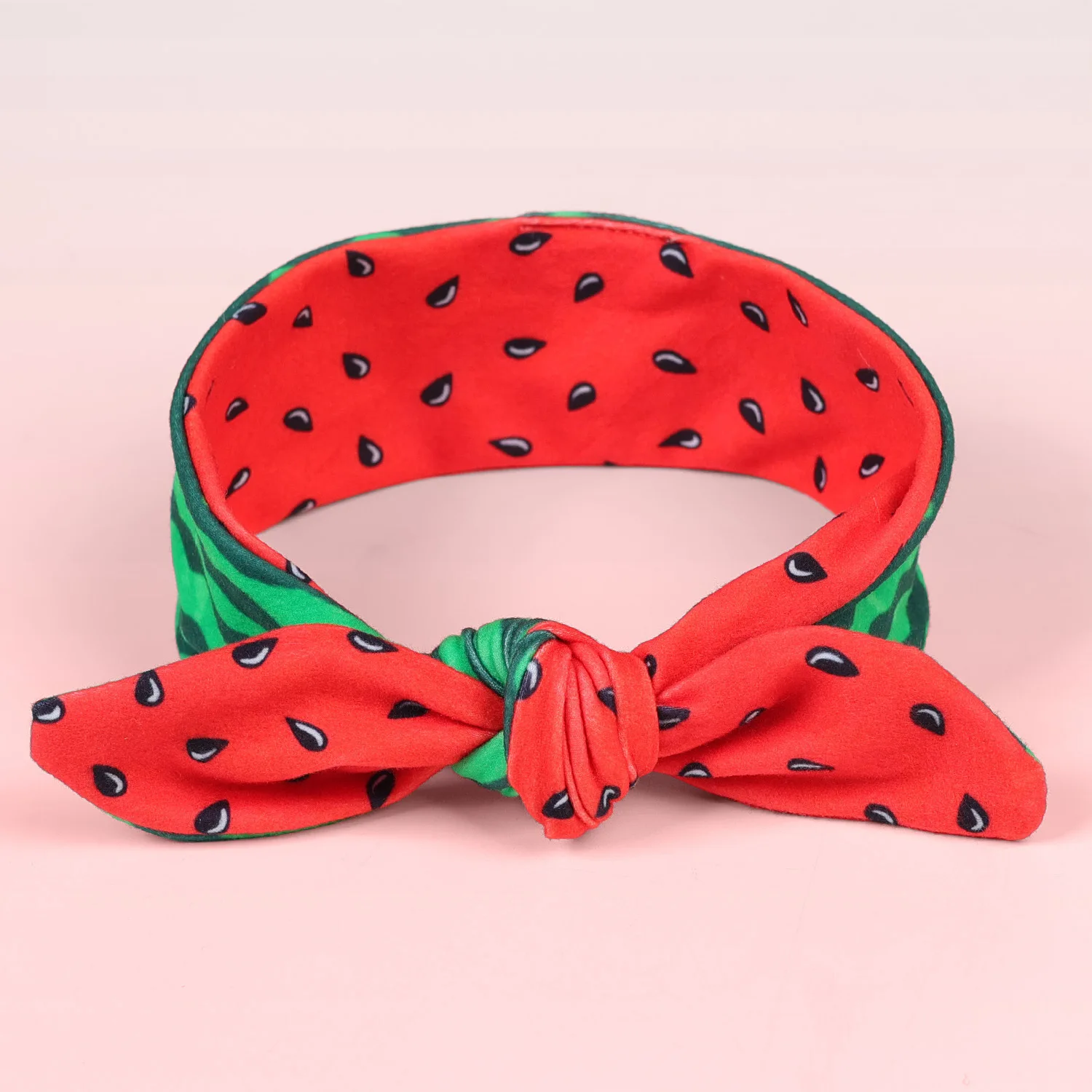 1 Pieces Lytwtw's Baby Girl Headband Infant Hair Accessories Watermelon Bows Newborn Headwear Tiara Headwrap Gift Head Band Hair Accessories Hair Headband Accessories