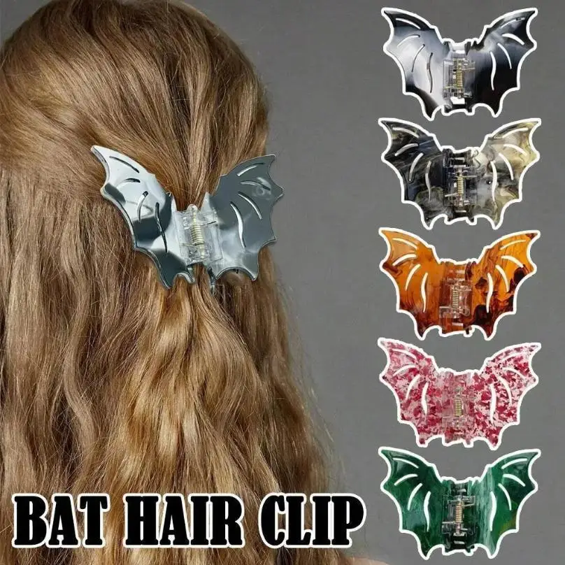 New Halloween Bat Hair Claw Clips For Women Girl Funny Hair Crab Shark Clip Butterfly Hairpin Lady Headdress Hair Accessories