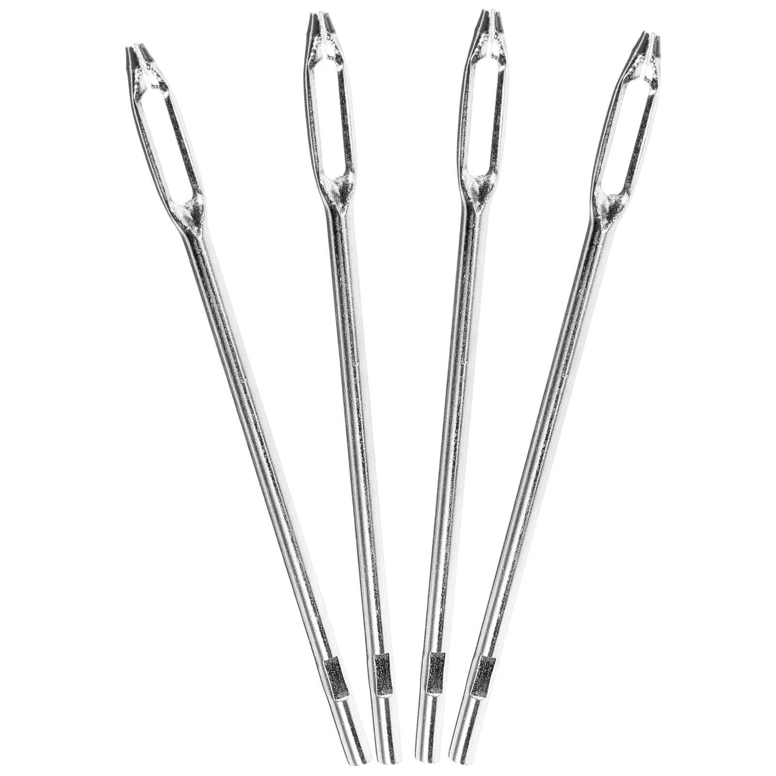 4개 타이어 플러그 니들 스틸 수리 도구 키트 스플릿 아이 니들 자동차 자전거 타이어 수리 도구 펑크 플러그 키트