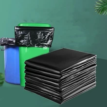  100 Pcs Black Thicken Large Garbage Bag Household Mall School Large-capacity Trash Bag Hotel Kitchen Strong Durable Plastic Bag 