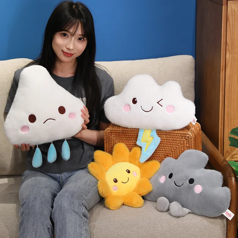 Cute Plush Toy Sun Cloud Pillow Pendant Kawaii Birthday Gift