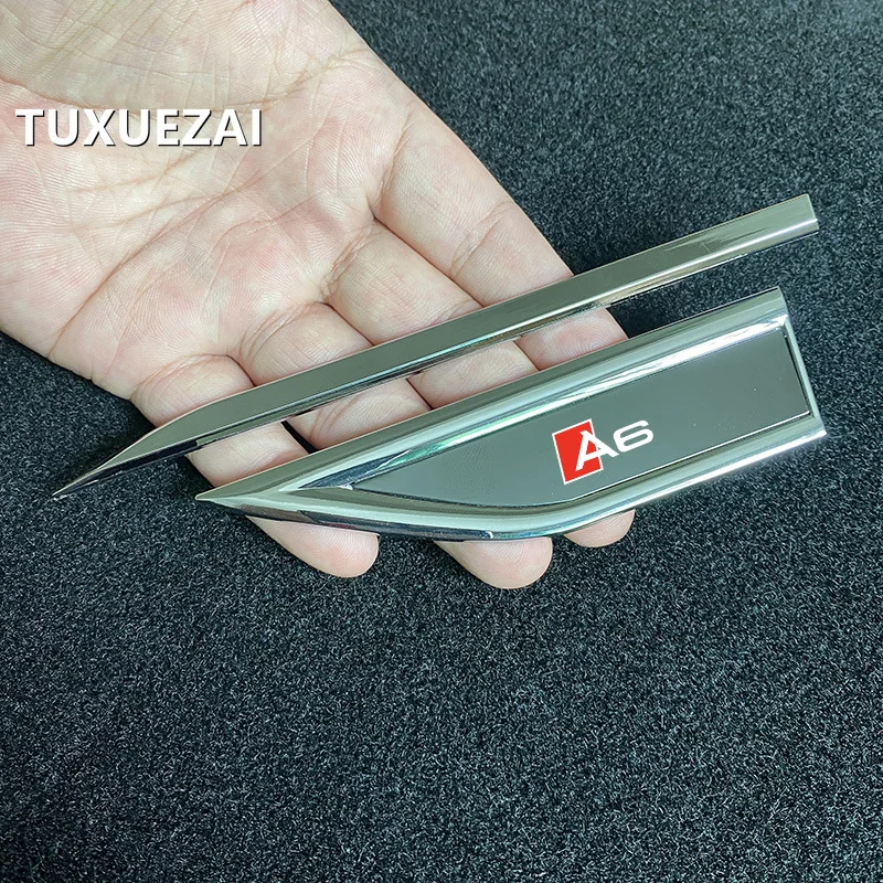 

TUXUEZAI для Audi A6, Автомобильный кузов, линия талии, стикеры, наклейки, аксессуары, украшение автомобиля, металлический корпус, боковая этикетка, аксессуары, 1 пара