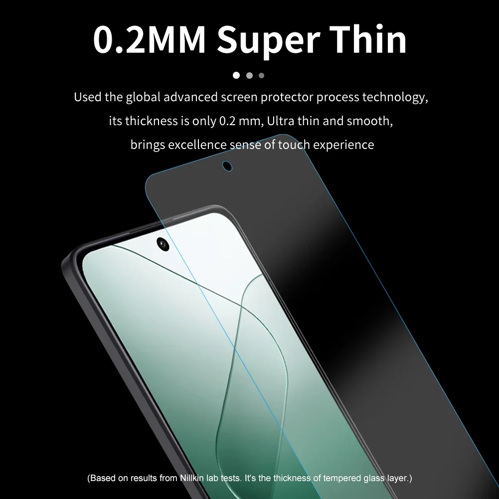 

NILLKIN для Xiaomi 14 Взрывобезопасное Закаленное стекло Защитная пленка H + Pro 0,2 мм CP + Pro 0,33 мм 9H пленка с защитой от отпечатков пальцев 2.5D