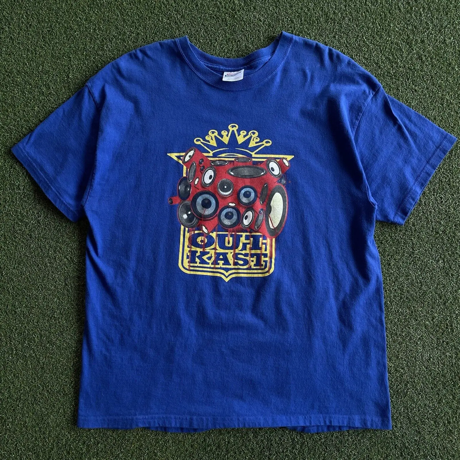 Винтажная Футболка 2003 с изображением колонки Outkast