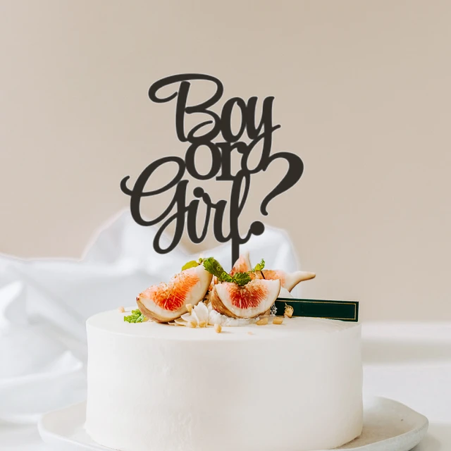 Boy Or Girl Gender Reveal Cake Topper for Baby Shower Birthday Party  Acrylic Mirror Gold Cake Decoration - AliExpress