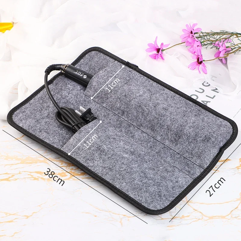heat resistant curling iron travel case