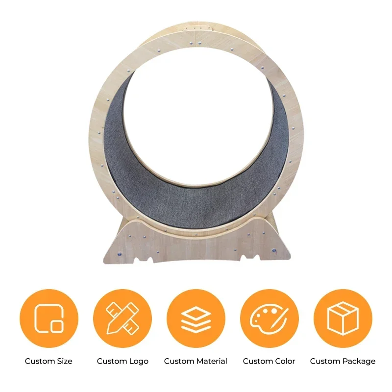 Exercise Running Wheel Cat Climbing Frame Wooden Fiberboard Cat Treadmill