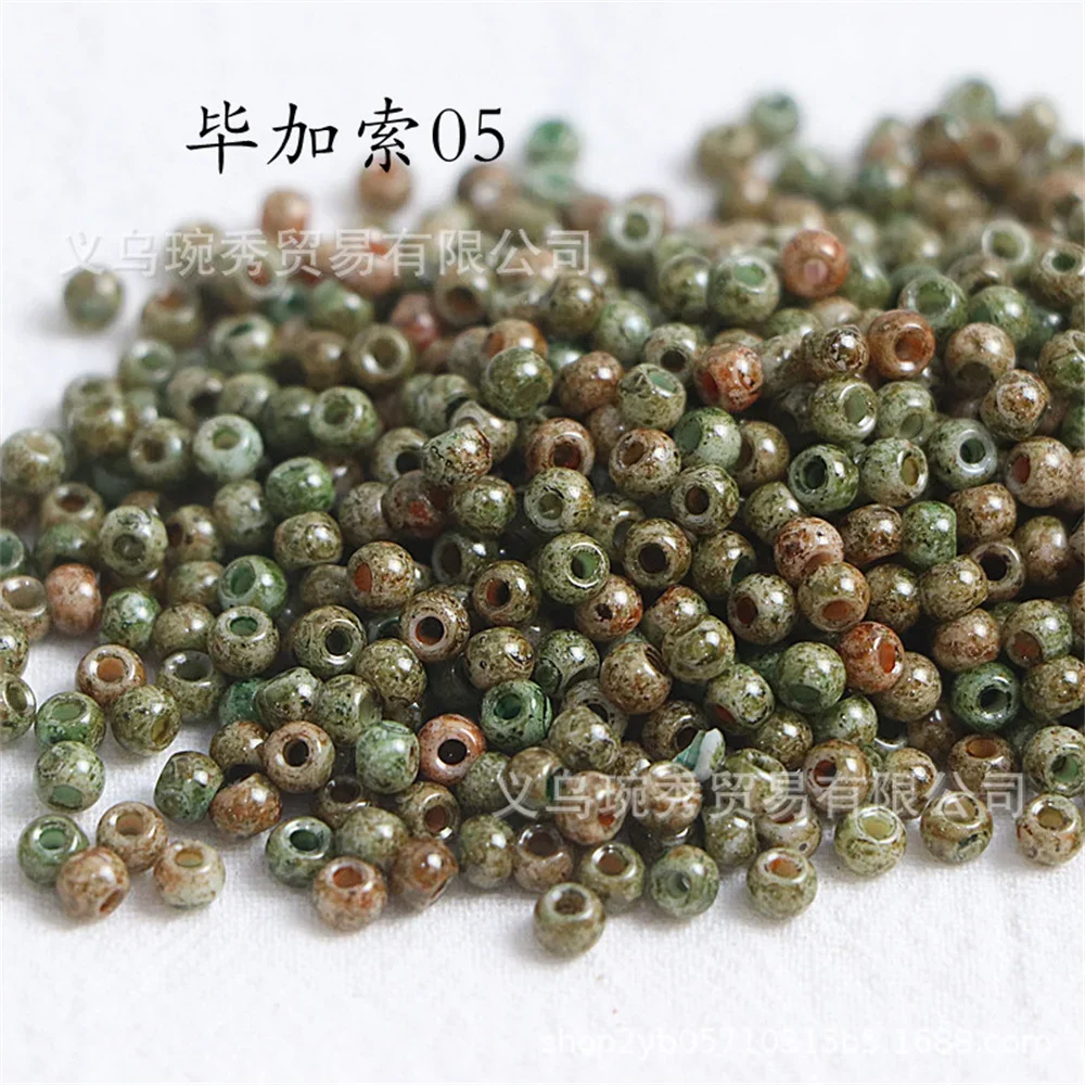 130pcs 국내 슈퍼 우수한 4mm 피카소 유리 쌀 구슬 수제 DIY 구슬 구슬 팔찌, 목걸이, 반지 액세서리 소재