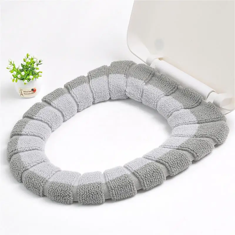 1/2Pcs Universal Bathroom Toilet Seat Cover High Quality Acrylic Soft Warmer Washable Mat Cover Pad Cushion Seat