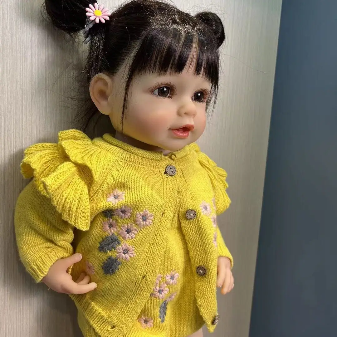 

Bebes Genuine 55cm full adhesive wall standing simulation doll with hand implanted hair cross-border supply